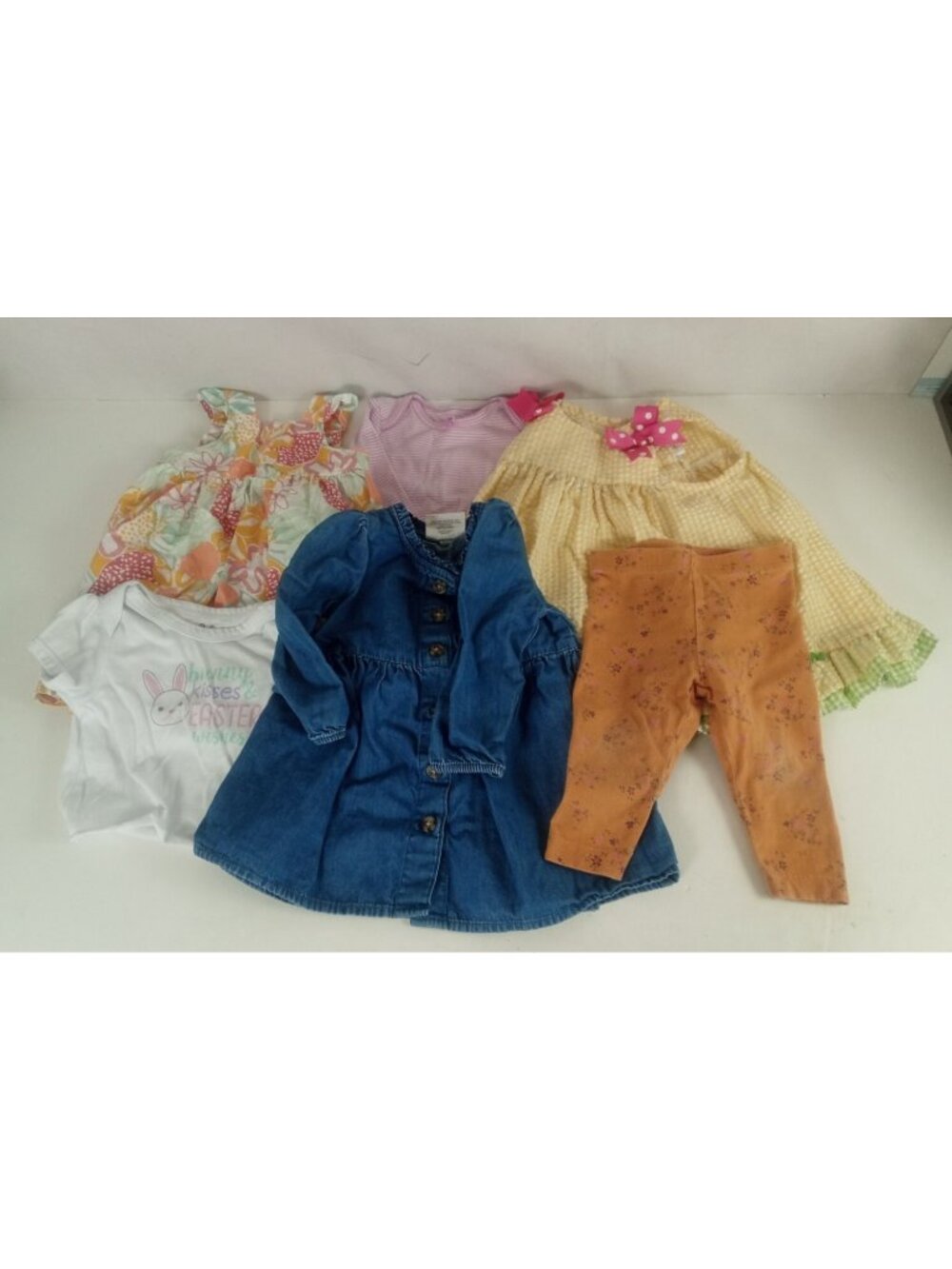 Girl Clothes Size 9 Months Mixed Brands Lot Of 6 Pieces (A)